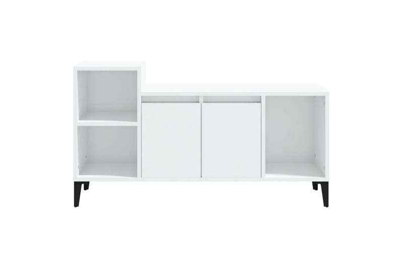 beBasic Tv-bänk vit högglans 100x35x55 cm konstruerat trä - White - TV bänk & mediabänk