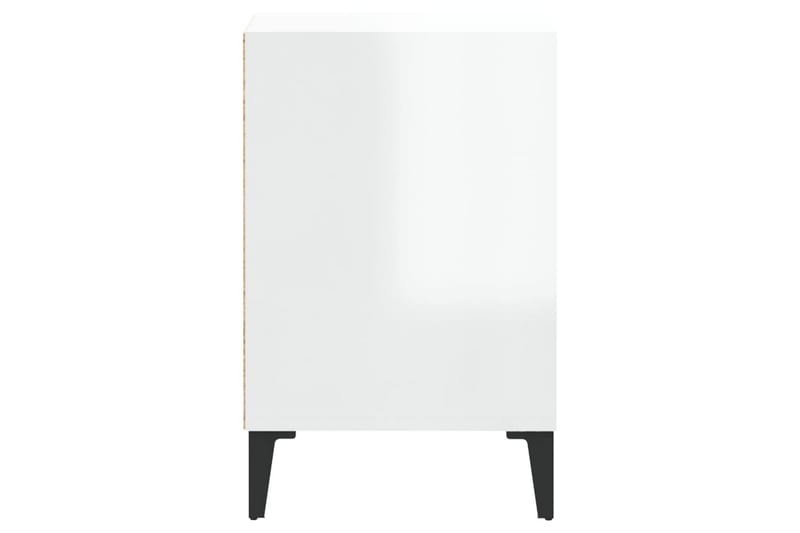 beBasic Tv-bänk vit högglans 100x35x55 cm konstruerat trä - White - TV bänk & mediabänk