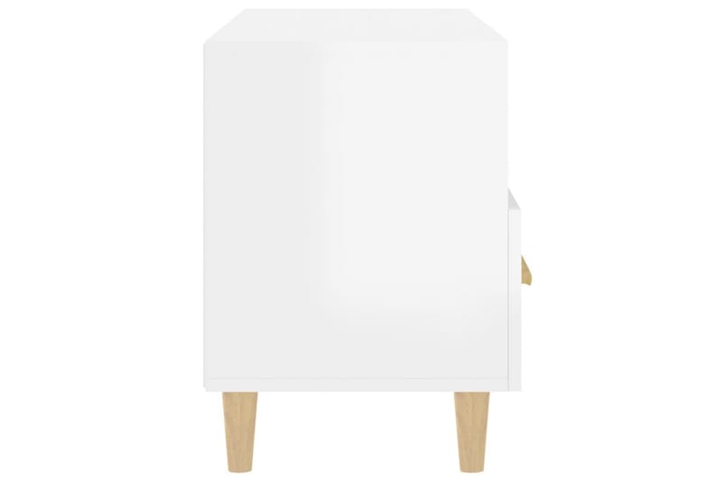 beBasic Tv-bänk vit högglans 80x36x50 cm konstruerat trä - White - Möbler - Tv möbel & mediamöbel - TV bänk & mediabänk