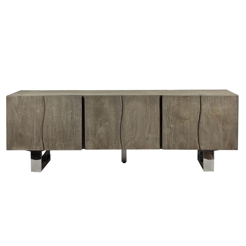 Belela TV-bänk 160 cm - rökgrå och krom - Möbler - Tv möbel & mediamöbel - TV bänk & mediabänk