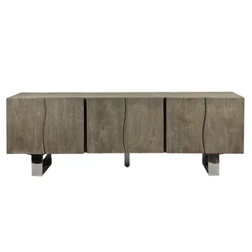 Belela TV-bänk 160 cm - rökgrå och krom - Möbler - Tv möbel & mediamöbel - TV bänk & mediabänk