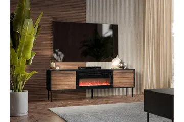 Belonger Tv-bänk 180 cm - Svart/Valnöt - Möbler - Tv möbel & mediamöbel - TV bänk & mediabänk