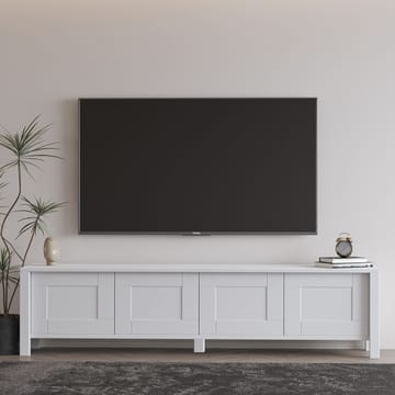 Belor Golvstående TV Bänk 160 cm med Förvaring i Målat Trä - Vit - Möbler - Tv möbel & mediamöbel - TV bänk & mediabänk