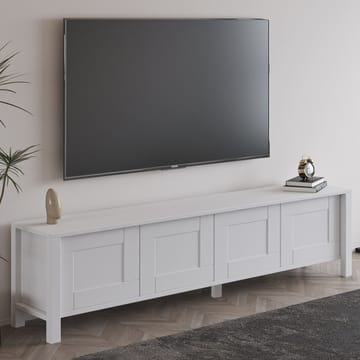 Belor Golvstående TV Bänk 160 cm med Förvaring i Målat Trä - Vit - Möbler - Tv möbel & mediamöbel - TV bänk & mediabänk