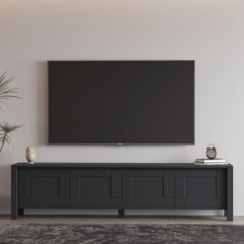 Belor TV-bänk 160x45x35 cm - Antracit - Möbler - Tv möbel & mediamöbel - TV bänk & mediabänk