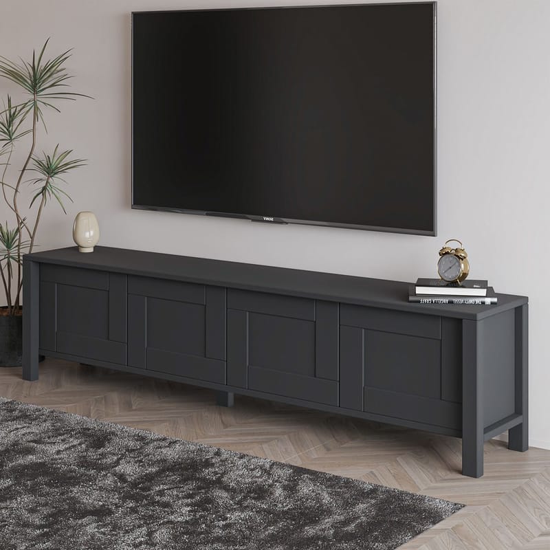 Belor TV-bänk 160x45x35 cm - Antracit - Möbler - Tv möbel & mediamöbel - TV bänk & mediabänk