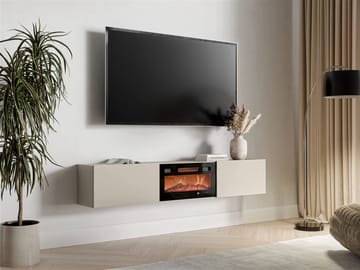 Berik Tv-bänk 180 cm - beige och svart - Möbler - Tv möbel & mediamöbel - TV bänk & mediabänk