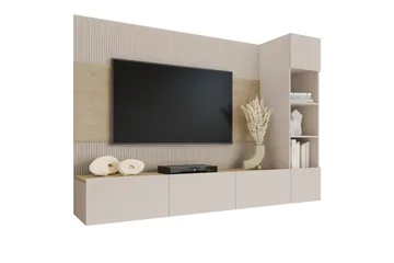 Bernice Tv-skåp 220x38 cm - Beige - Möbler - Tv möbel & mediamöbel - TV-möbelset