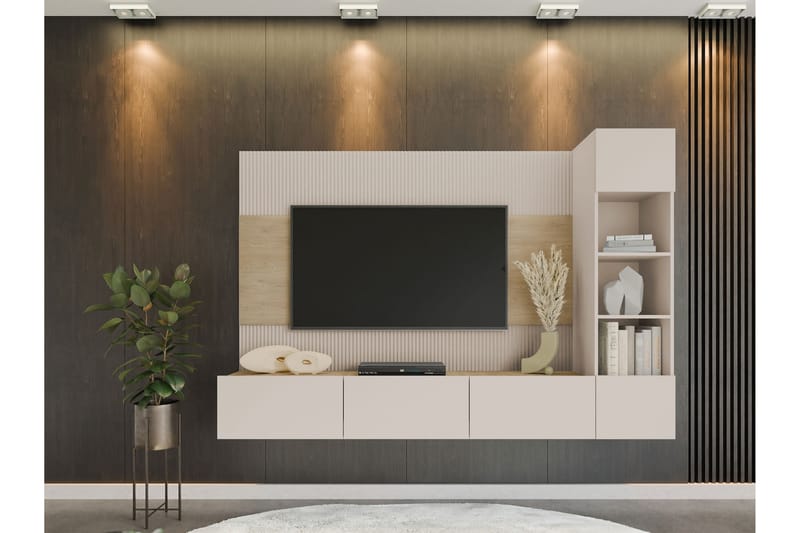 Bernice Tv-skåp 220x38 cm - Beige - Möbler - Tv möbel & mediamöbel - TV skåp