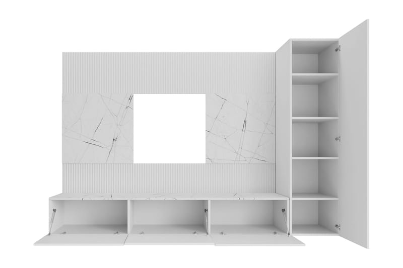 Bernice Tv-skåp 220x38 cm - Svart - Möbler - Tv möbel & mediamöbel - TV skåp