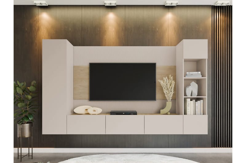 Bernice Tv-skåp 260x38 cm - Beige - Möbler - Tv möbel & mediamöbel - TV-möbelset