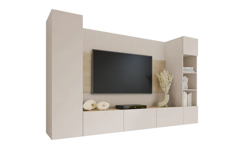Bernice Tv-skåp 260x38 cm - Beige - Möbler - Tv möbel & mediamöbel - TV-möbelset