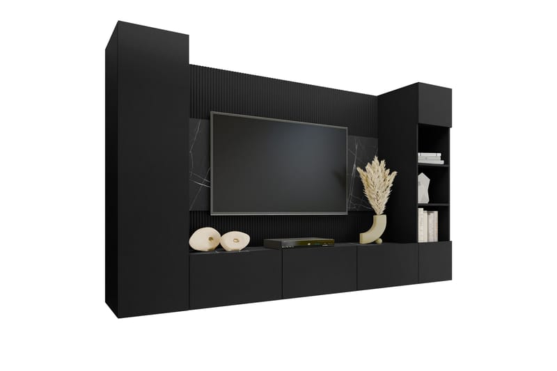 Bernice Tv-skåp 260x38 cm - Svart - Möbler - Tv möbel & mediamöbel - TV skåp