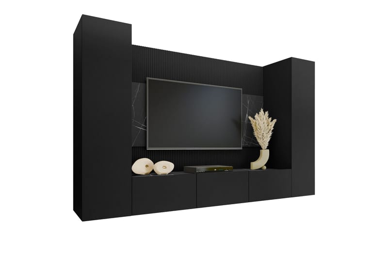 Bernice Tv-skåp 260x38 cm, Svart