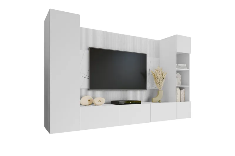 Bernice Tv-skåp 260x38 cm - Vit - Möbler - Tv möbel & mediamöbel - TV-möbelset