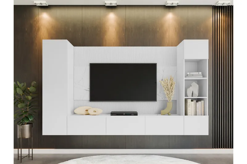 Bernice Tv-skåp 260x38 cm - Vit - Möbler - Tv möbel & mediamöbel - TV-möbelset