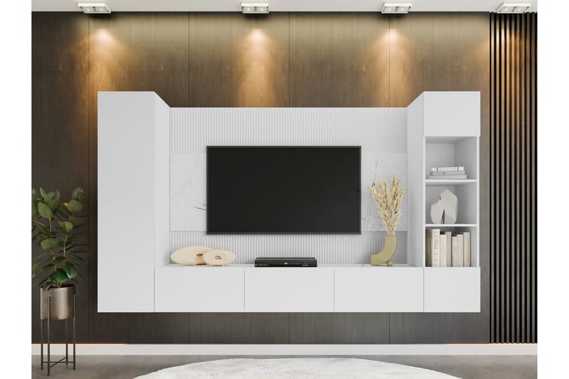 Bernice Tv-skåp 260x38 cm - Vit - Möbler - Tv möbel & mediamöbel - TV skåp
