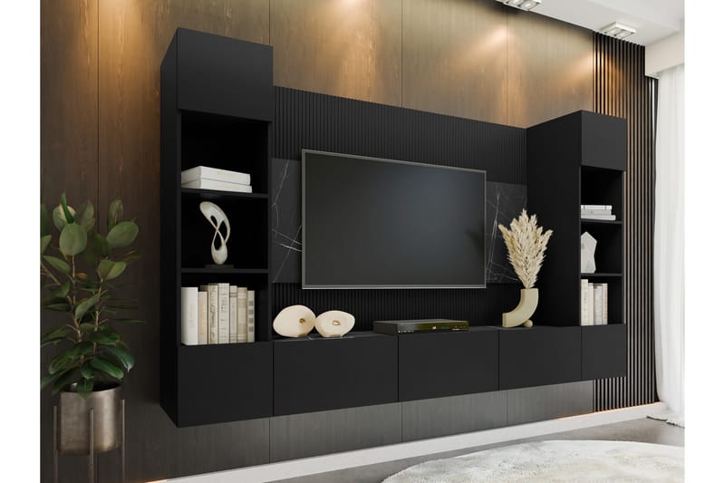 Bernice Tv-skåp 38x150 cm - Svart - Möbler - Tv möbel & mediamöbel - TV-möbelset