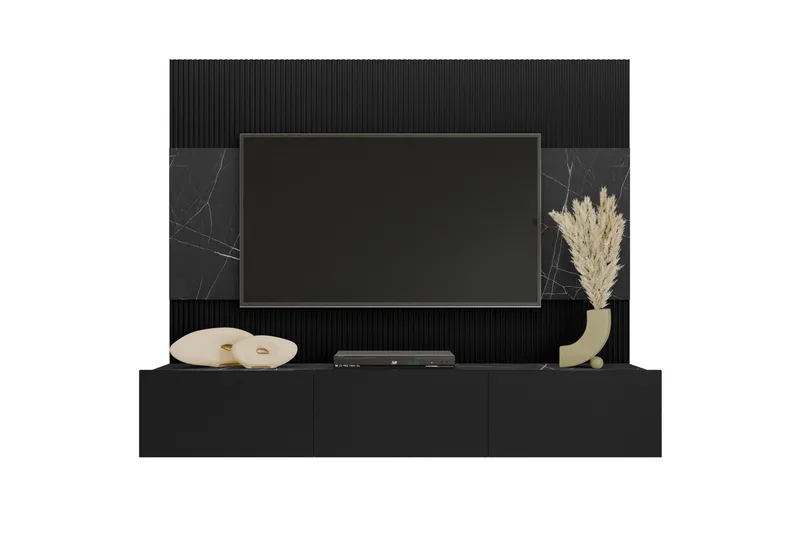 Bernice Tv-skåp 38x150 cm - Svart - Möbler - Tv möbel & mediamöbel - TV-möbelset