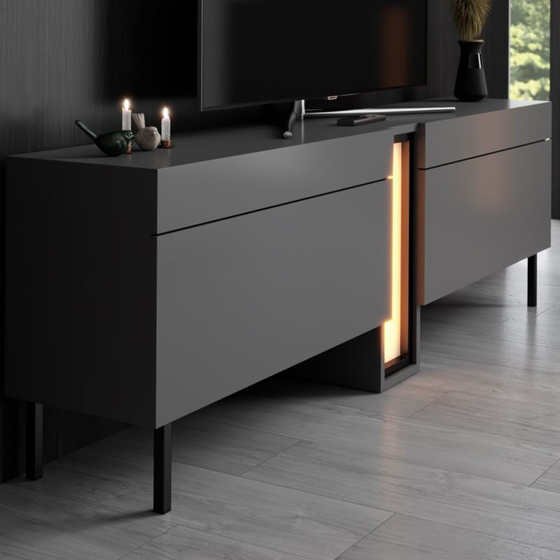 Berriaren TV-bänk 180 cm - Antracit - Möbler - Tv möbel & mediamöbel - Mediastativ & väggfäste