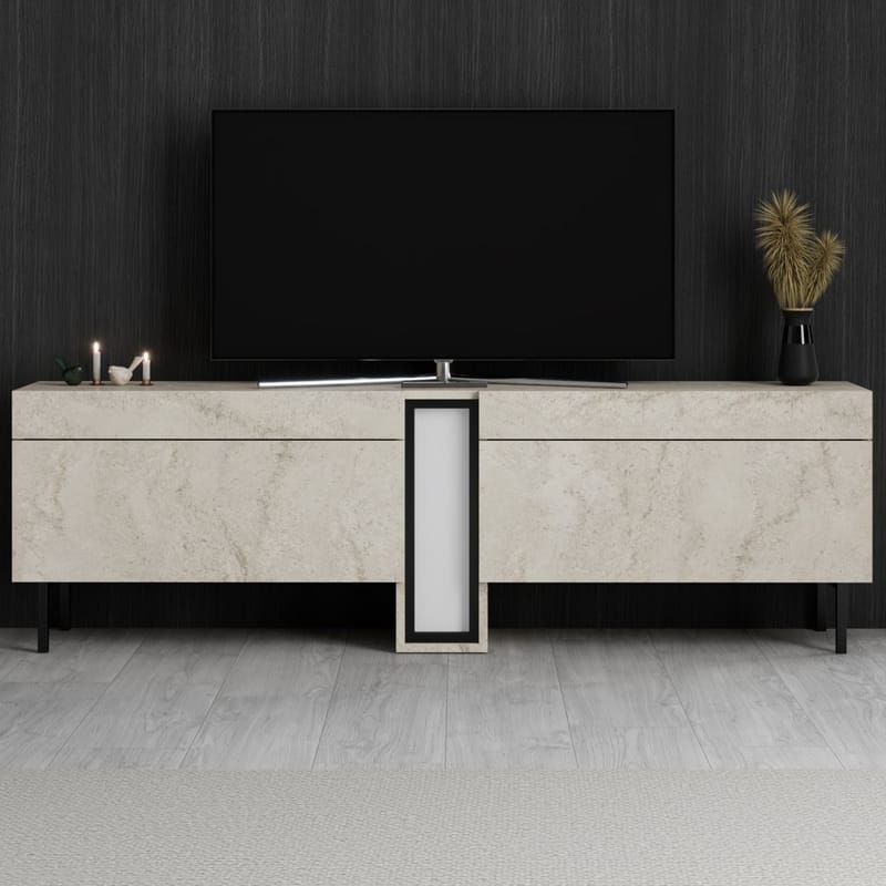 Berriaren TV-bänk 180 cm - Travertin - Möbler - Tv möbel & mediamöbel - Mediastativ & väggfäste