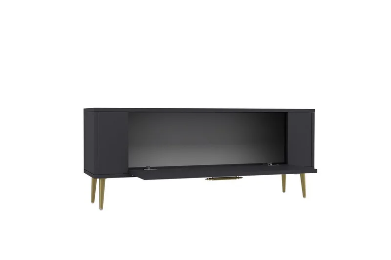 Beyra Tv-bänk 120 cm - Antracit/Guld - Möbler - Tv möbel & mediamöbel - TV bänk & mediabänk