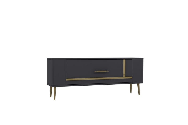 Beyra Tv-bänk 120 cm - Antracit/Guld - Möbler - Tv möbel & mediamöbel - TV bänk & mediabänk