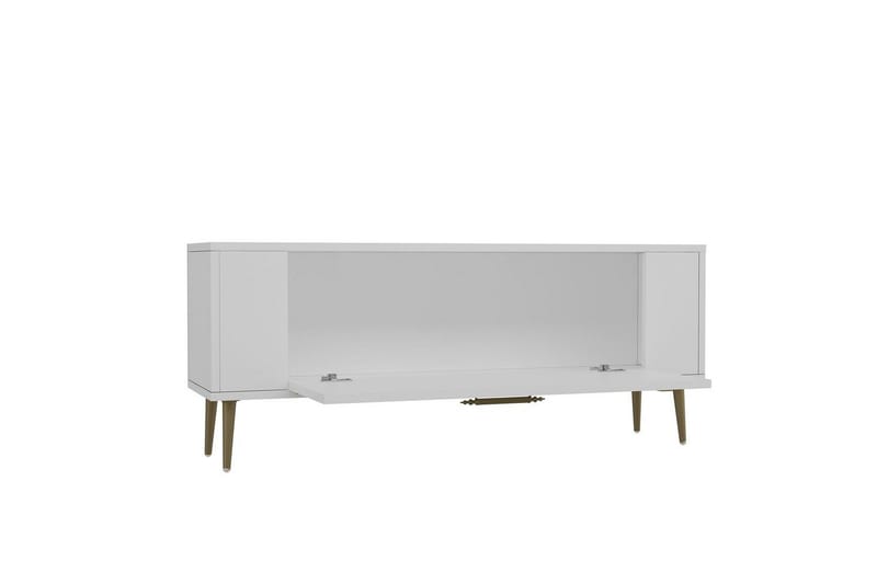 Beyra Tv-bänk 120 cm - Vit/Guld - Möbler - Tv möbel & mediamöbel - TV bänk & mediabänk