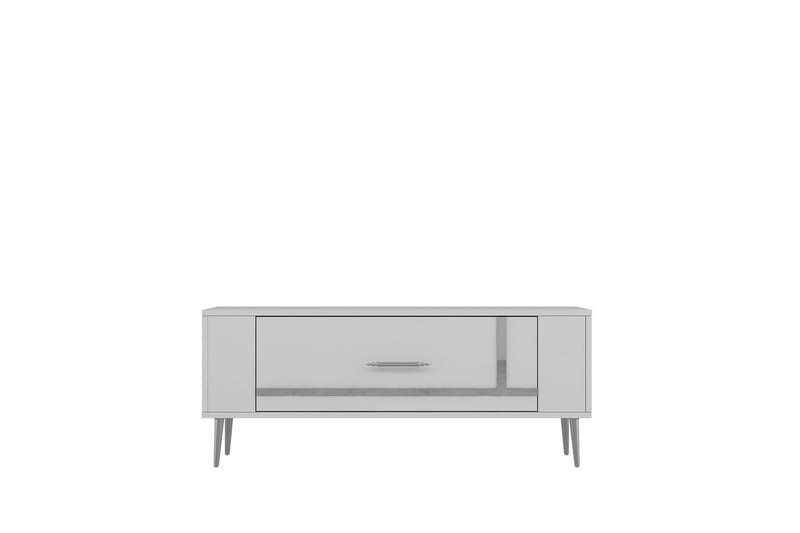 Beyra Tv-bänk 120 cm - Vit/Silver - Möbler - Tv möbel & mediamöbel - TV bänk & mediabänk