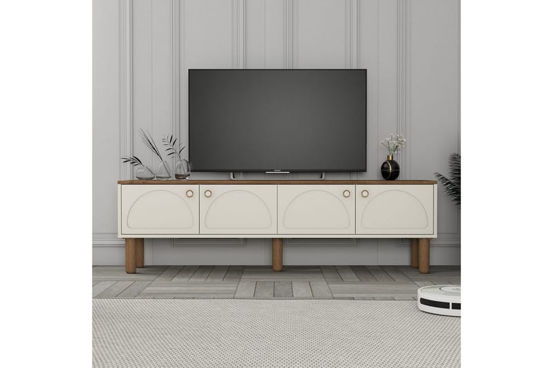 Bohem Tv-bänk 180 cm - Cremevit/Multifärgad - Möbler - Tv möbel & mediamöbel - TV bänk & mediabänk