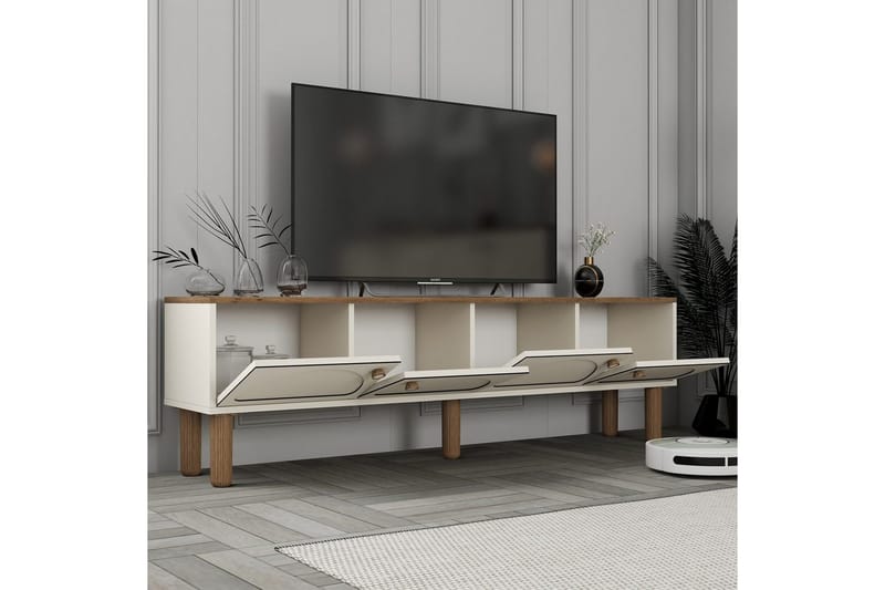 Bohem Tv-bänk 180 cm - Cremevit/Multifärgad - Möbler - Tv möbel & mediamöbel - TV bänk & mediabänk