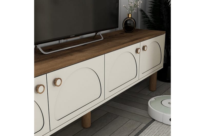 Bohem Tv-bänk 180 cm - Cremevit/Multifärgad - Möbler - Tv möbel & mediamöbel - TV bänk & mediabänk