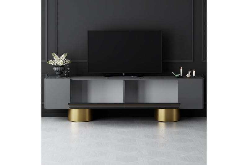 Bohem Tv-bänk 180 cm - Guld/Antracit - Möbler - Tv möbel & mediamöbel - TV bänk & mediabänk