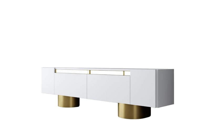 Bohem Tv-bänk 180 cm - Guld/Vit - Möbler - Tv möbel & mediamöbel - TV bänk & mediabänk