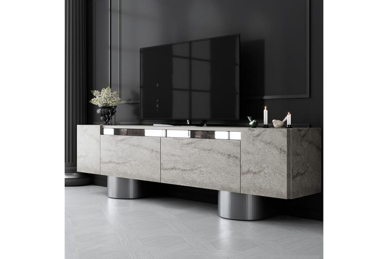 Bohem Tv-bänk 180 cm - Natur/Silver - Möbler - Tv möbel & mediamöbel - TV bänk & mediabänk
