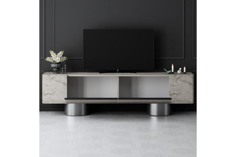 Bohem Tv-bänk 180 cm - Natur/Silver - Möbler - Tv möbel & mediamöbel - TV bänk & mediabänk