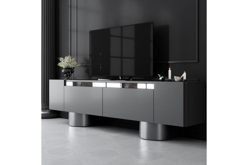 Bohem Tv-bänk 180 cm - Silver/Antracit - Möbler - Tv möbel & mediamöbel - TV bänk & mediabänk