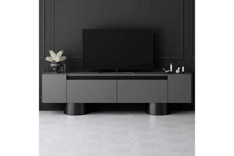Bohem Tv-bänk 180 cm - Svart/Antracit - Möbler - Tv möbel & mediamöbel - TV bänk & mediabänk