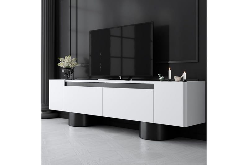 Bohem Tv-bänk 180 cm - Svart/Vit - Möbler - Tv möbel & mediamöbel - TV bänk & mediabänk