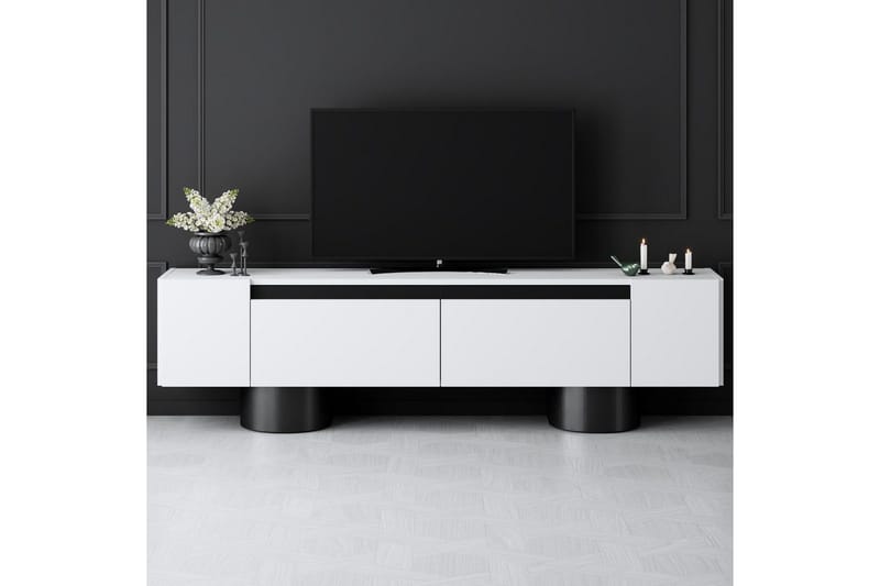 Bohem Tv-bänk 180 cm - Svart/Vit - Möbler - Tv möbel & mediamöbel - TV bänk & mediabänk