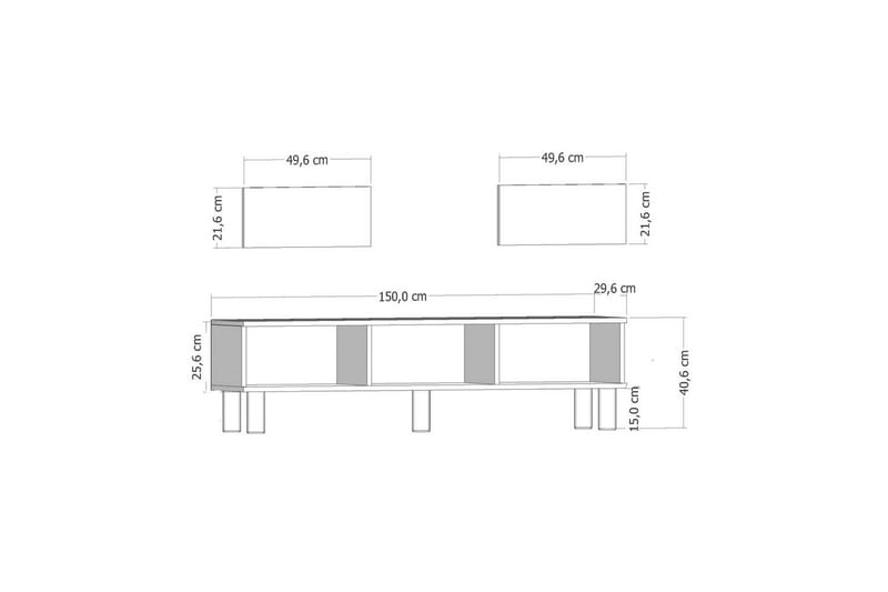 Bohem Tv-stativ 150x30 cm - Vit - Möbler - Tv möbel & mediamöbel - Mediastativ & väggfäste