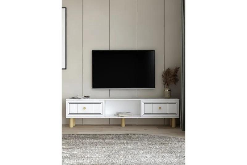 Bohem Tv-stativ 150x30 cm - Vit - Möbler - Tv möbel & mediamöbel - Mediastativ & väggfäste