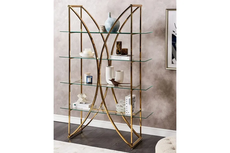 Bokhylla Hollow Guld - Guld - Förvaring - Hylla - Bokhylla