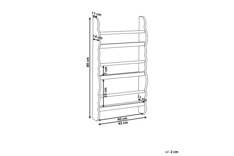 Bokhylla Rigolet Vit, ljust trä - Vit, ljust trä - Förvaring - Hylla - Bokhylla
