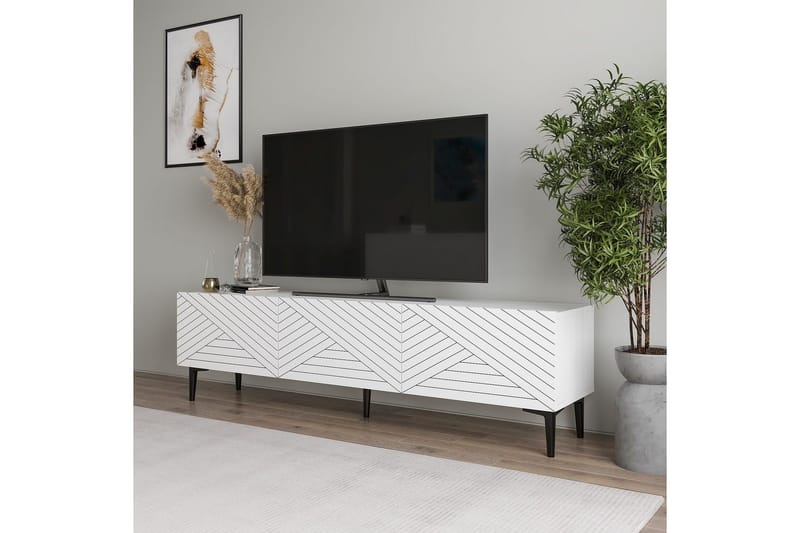 Botswana Tv-bänk 160 cm - Vit - Möbler - Tv möbel & mediamöbel - TV bänk & mediabänk