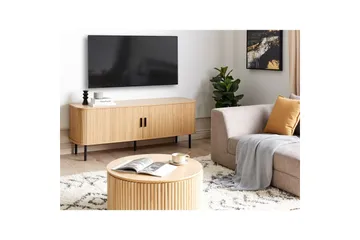 Bradley TV-bänk med Förvaring i Trä - Ljusbrun - Möbler - Tv möbel & mediamöbel - TV bänk & mediabänk