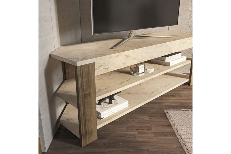 Bralyn Tv-bänk 120 cm - Vit/Ek - Möbler - Tv möbel & mediamöbel - TV bänk & mediabänk
