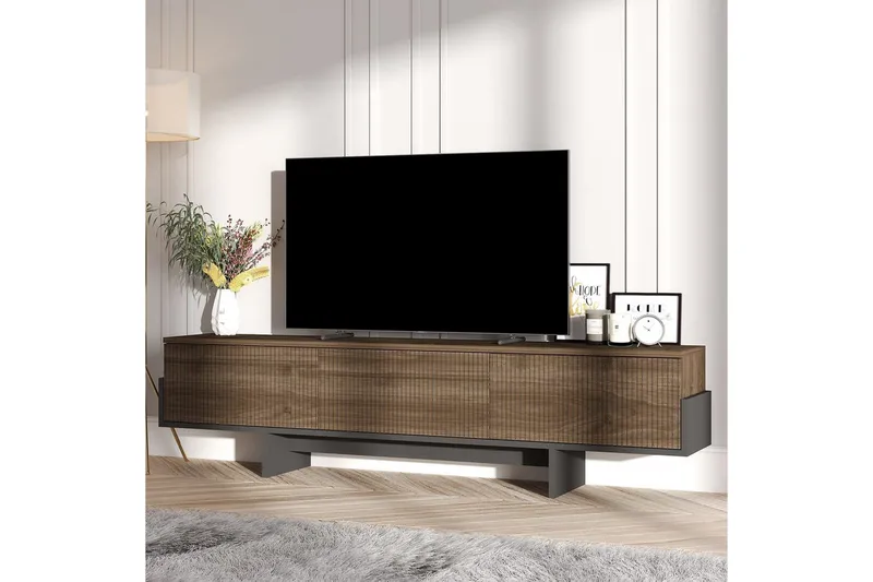 Brin Tv-bänk 180 cm - Brun/Svart - Möbler - Tv möbel & mediamöbel - TV bänk & mediabänk