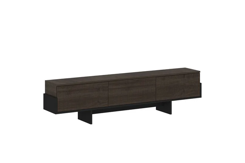 Brin Tv-bänk 180 cm, Brun/Svart