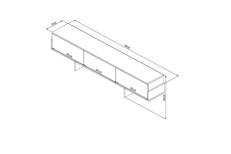 Brin Tv-bänk 180 cm - Natur/Brun - Möbler - Tv möbel & mediamöbel - TV bänk & mediabänk